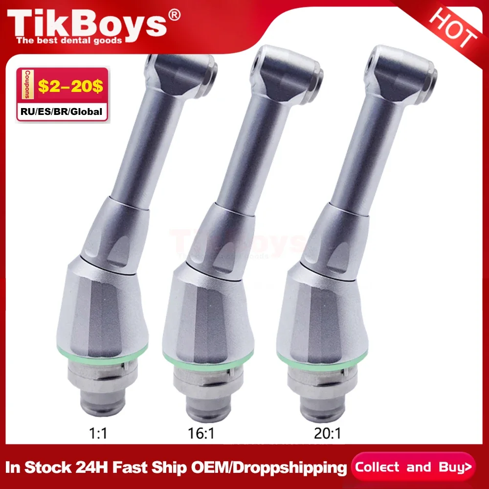 

Dental Endo Motor 16:1 Speed Reduction Reciprocating Push Button Contra Angle Handpiece for Hand File Endo Treatment Burs