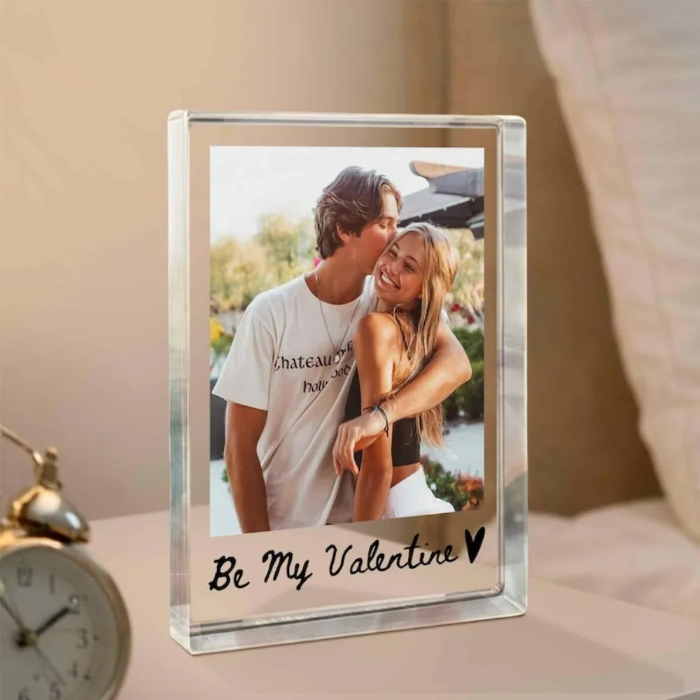 Valentinstag Exklusives Paargeschenk Maßgefertigte Acryl-Fotoplakette Wasserdicht Staubdicht Personalisierte Bildanzeige Dekoration