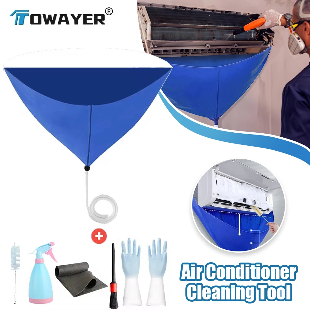 1/4/6PCS Air Conditioner Cleaning Bag with Hose Air Conditioner Cleaning Waterproof Kit Removable Air Conditioner Cleaning Tool