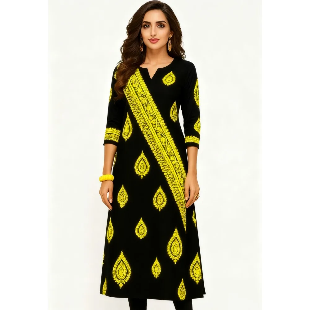 Muslim Dress Kurt Women's Fashionable Elegant Straight Tube Casual Color Elephant Pattern Tenue De Priere Femme Musulmane