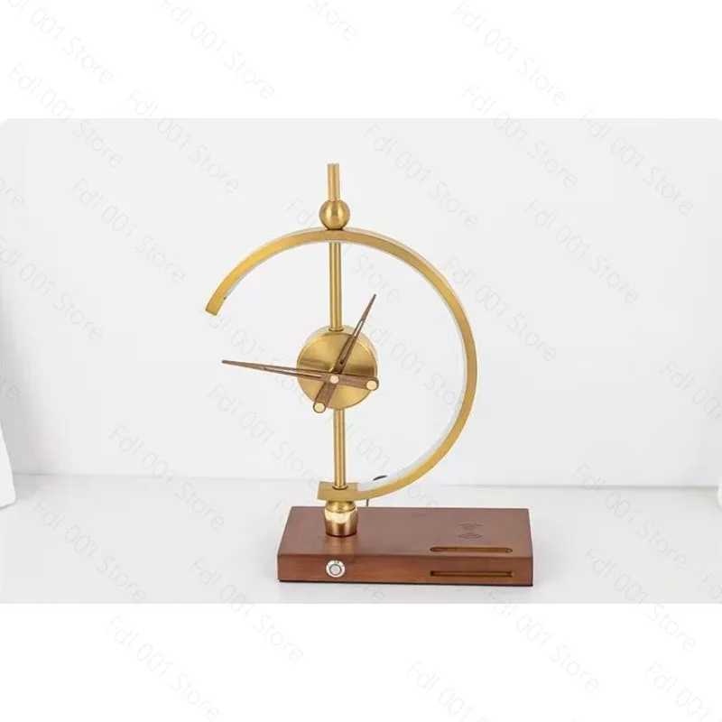 Dimmable Smart Charging Desktop Ornament Gift Gift Modern Light Luxury Creative Clock Desk Lamp