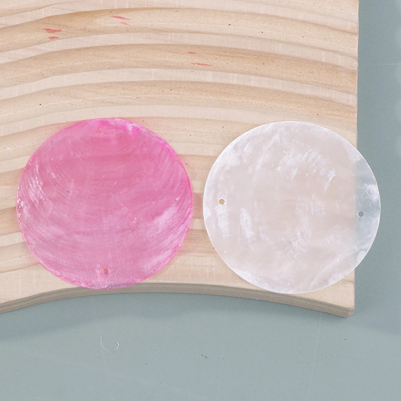 NEW 20PCS Natural Shell Round Slices Ornaments DIY Mirror Shells Material For Home Lamps Wind Chime Pendant Accessories Craft