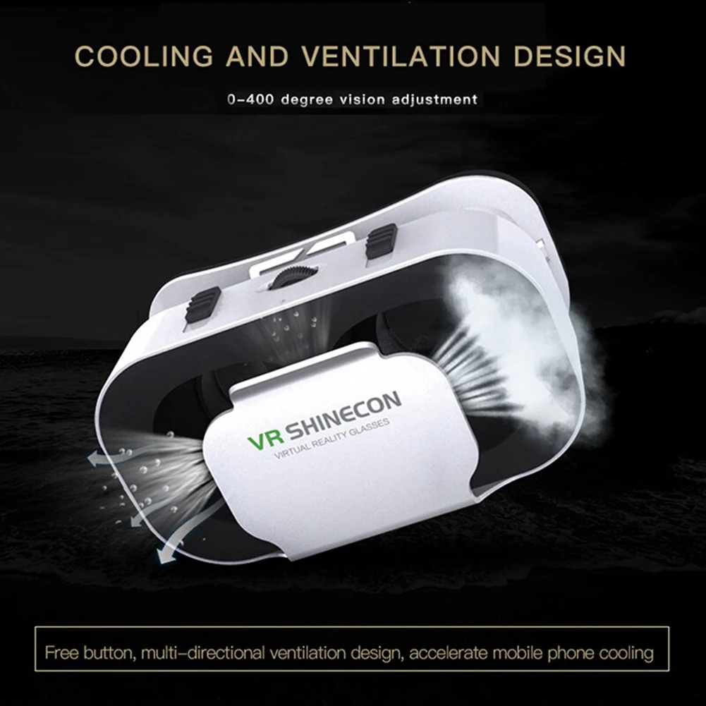 A73T 3D VR SHINECON G05A Glasses Headset Headmounted Virtual Reality Adjustable VR Glasses for Smart Phone