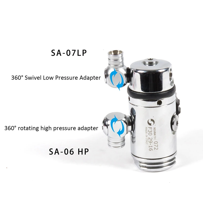 Scuba Diving 1 Stage Regulator Adapter 360 Degree Rotation Connector