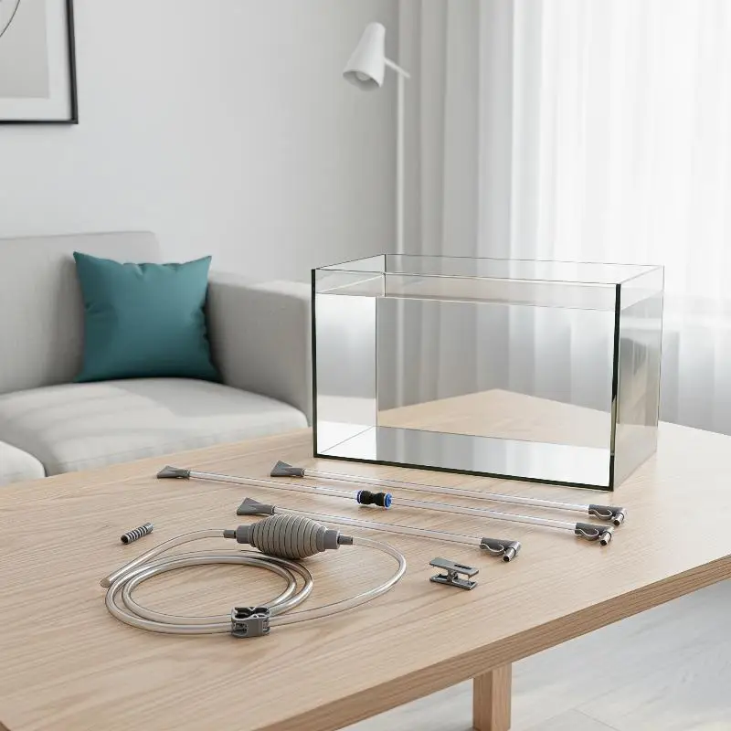 Aquarium Siphon Water Changer With Flow Control Valve Fish Tank Gravel Cleaner Pump for Adjustable Water Changing Speed