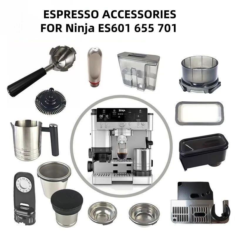 For Ninja ES601，655，701 Coffee Naked Portafilter,Filter Basket Replacement, Dosing Cup Baria Tool Espresso Coffee Accesories