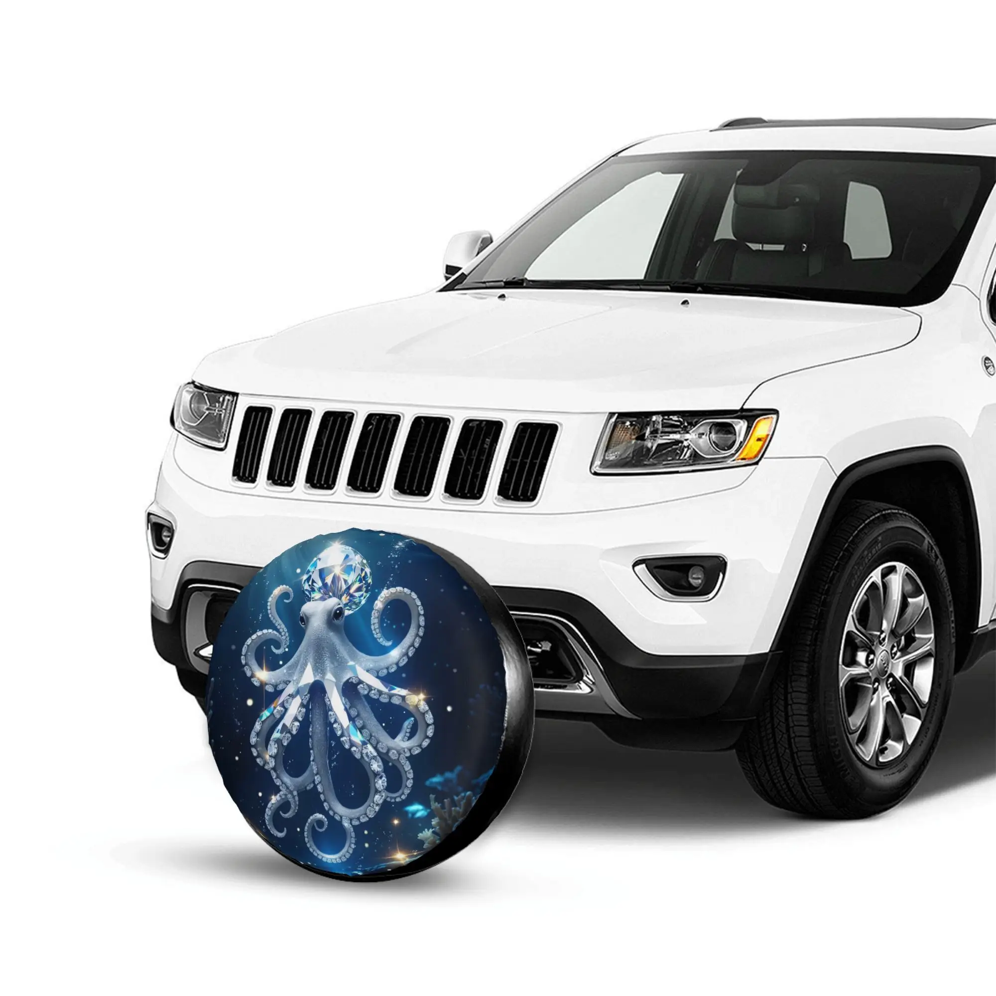 

Защитный чехол для запасного колеса автомобиля Diamond Octopus, 1 шт. | Подходит для шин диаметром 14-17 дюймов, материал — полиэстер, универсальное применение.