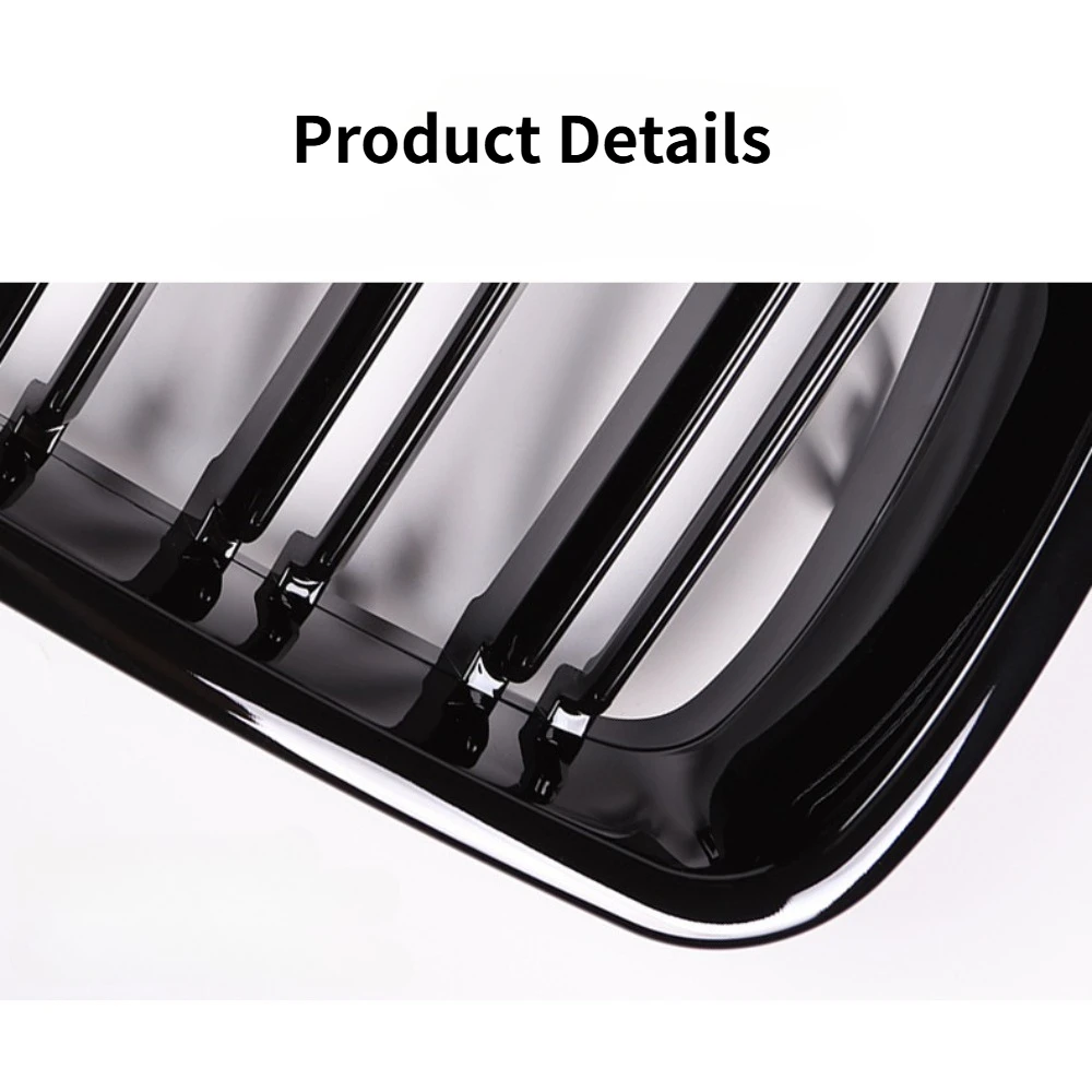 For BMW 3 Series F30 F35 2012-2018 320i 328i 330i 335i Glossy Black Front Kidney Grille Double Slat Sport Racing Grill Accessory