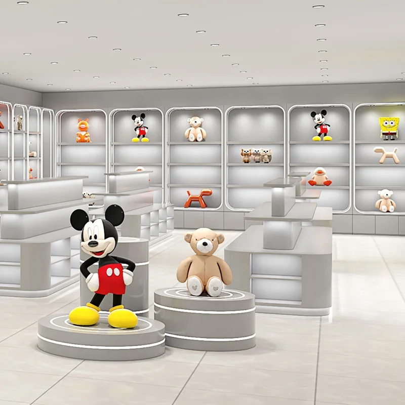 custom.Modern Toy Shop Display Cabinet Interior DesignDisplay Cabinet Retail Store Display Cabinet with LED Lighting