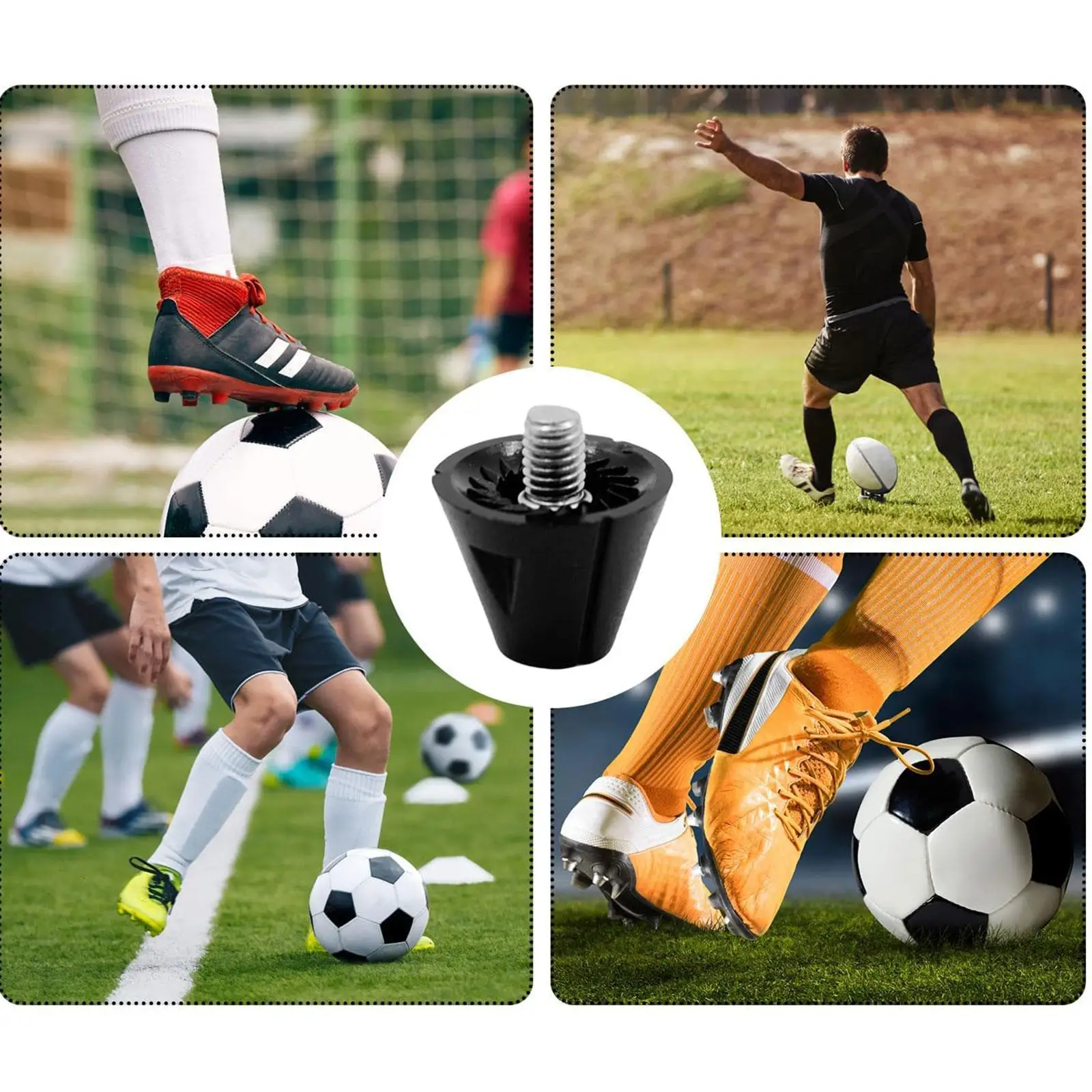 

12 шипов для футбольных кроссовок, шпильки для регби, нескользящие, прочные, 13 мм, 16 мм