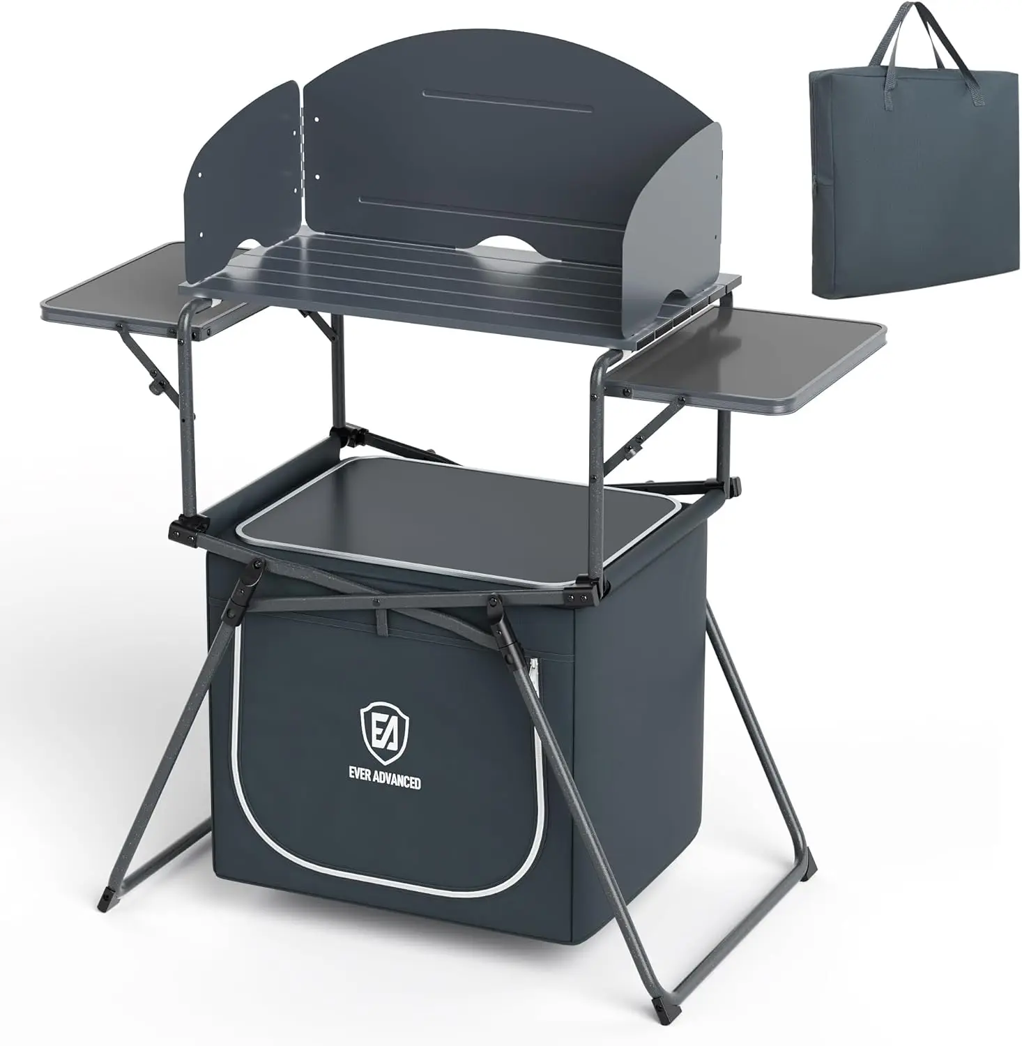 

Portable Folding Camping Table with Storage Bag Grill Table with Windscreen for Outdoor Cooking BBQ Picnics and Camping Includes