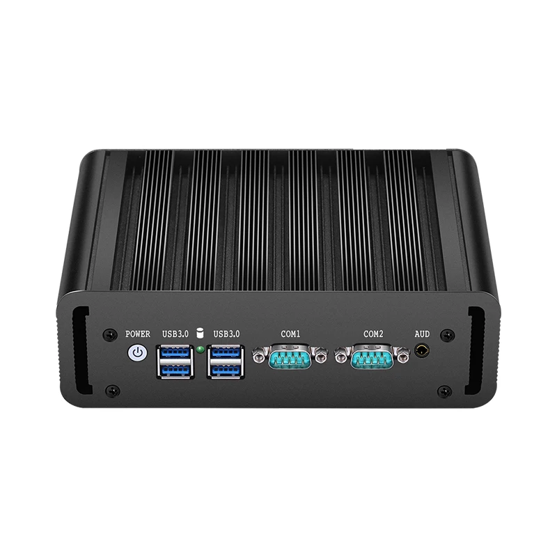 Mini PC industriel sans ventilateur IPC, Intel N100, 2x Ethernet, 2x COM RS232/485, 6x USB, prise en charge de la carte de persévérance 4G, WiFi, Windows, Linux