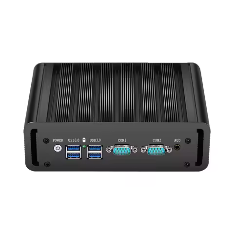 IPC Fanless Industrial Mini PC Intel N100 2x Ethernet 2x COM RS232/485 6x USB Support 4G LTE SIM Card WiFi Windows Linux