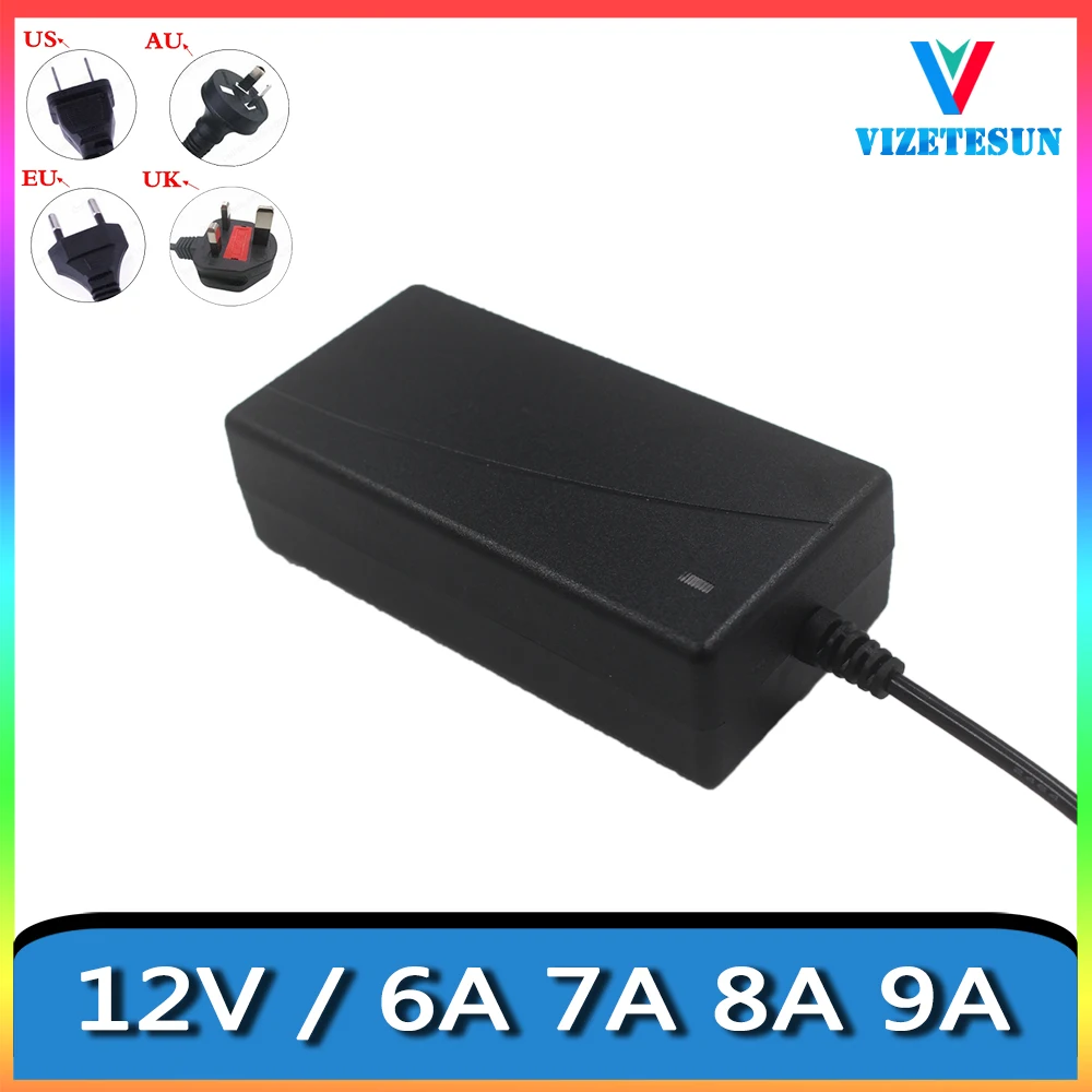 

12V 6A 7A 8A 9A LCD Monitor Monitoring Equipment Power Adapter DC 5.5*2.1MM