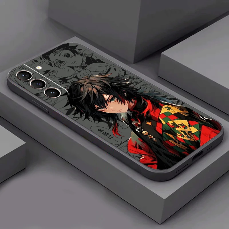 Funda de teléfono Demon Slayer Kamado Tomioka para Samsung Galaxy S24, S23, S22, S21, S20 Ultra, S10 Plus, S23, S21, S20 FE