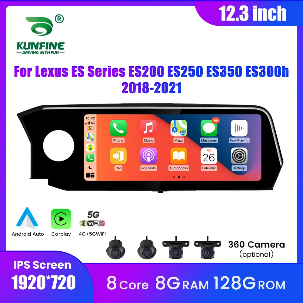 Android Car Stereo Radio For Lexus ES ES200 ES250 ES350 ES300h 18-21 GPS Navigation Multimedia Player Carplay Android Auto 12.3