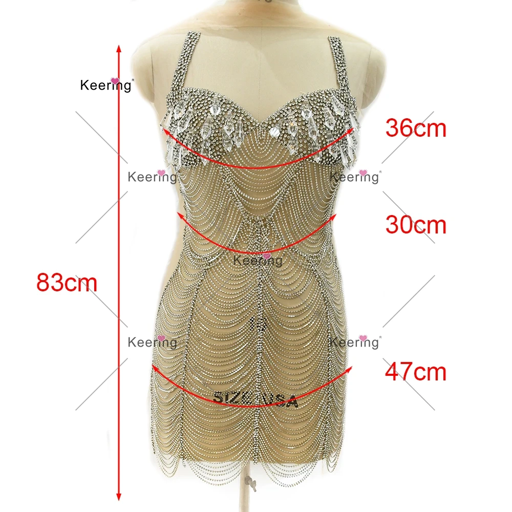 

Rhinestone applique, Crystal tassle for prom dress, glass beads, sewing accessories, Crystal WDP-532