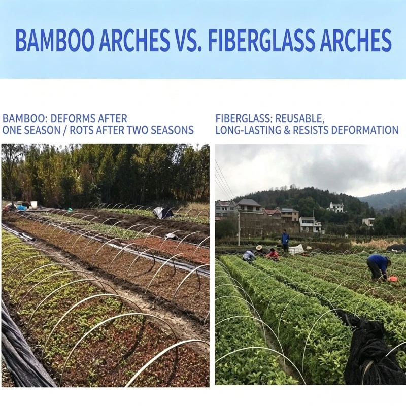 Corrosion Resistant Solid Glass Fiber Arch Rod Fiberglass Pole For Vegetable Greenhouse Heat Preservation Farm Support Bracket