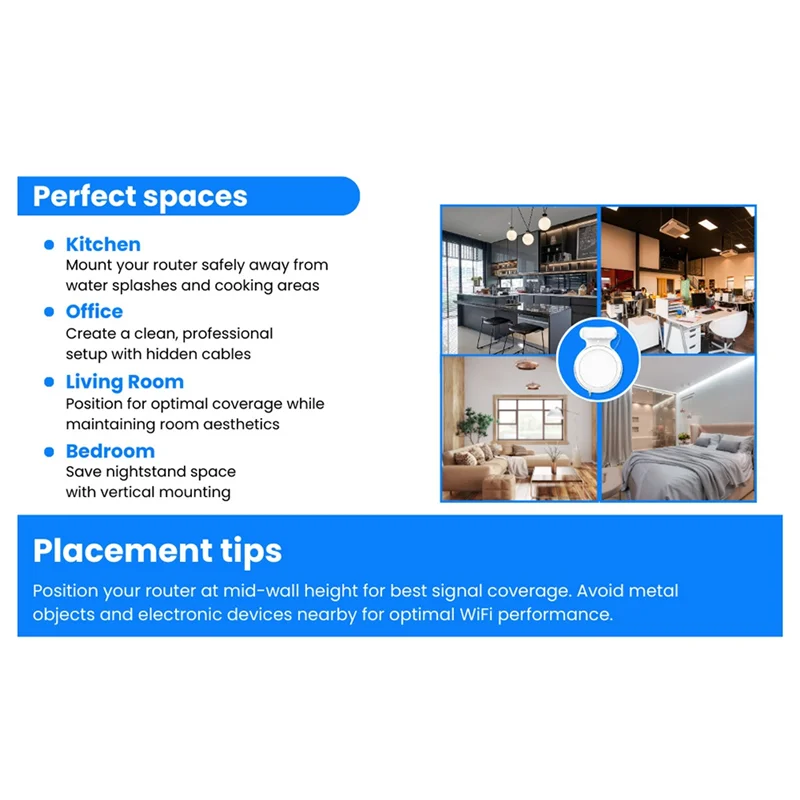 VOLL-Router-Wandhalterung für TP-Link Deco BE23/BE25/BE3600/BE5000 Wifi 7 Wandhalterung Home Wifi System 2 Stück