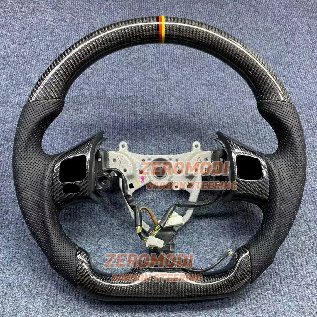 Real Carbon Fiber Leather Steering Wheel Sport Refit For Lexus IS Series IS250 IS300 ISF 100% Pure Carbon Car Steering Wheel