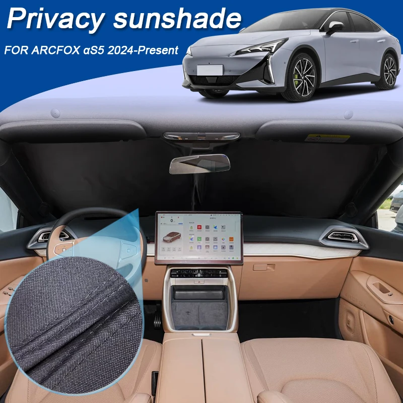 

Car Black Window Privacy Sunshade For ARCFOX aS5 2024-Present Auto Anti-UV Heat Insulation Protect Cover Interior Accessory