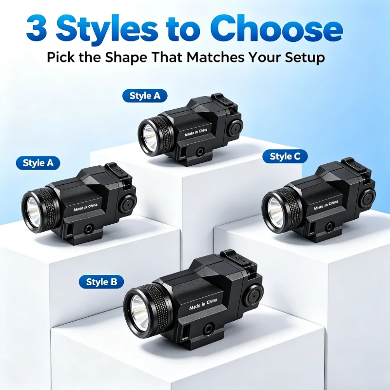 Outdoor Night Toy Accessory Nylon Rail Mount LED Light Built-in Battery USB Charging 20mm Rail Compatible