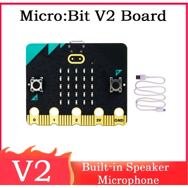 

BBC Micro:Bit V2 Go Kit Built-In Speaker Microphone Touch Sensitive Programmable Development Board For DIY Project