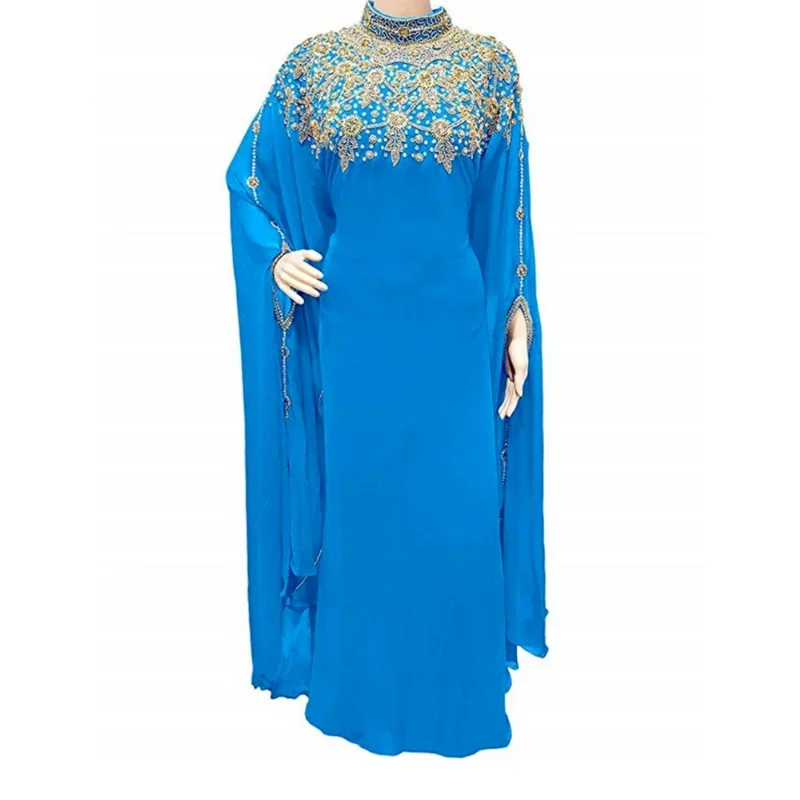 Long Dress Kaftans Farasha Abaya Dress In Dubai Morocco Fashion Trend In Europe and America