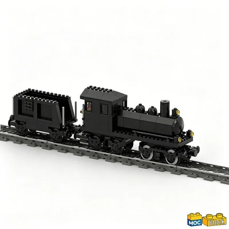 161 PCS Western Locomotive and Tender Train Set Part 1 Model Building Blocks Assembly Educational Toy Creative Collection Gifts