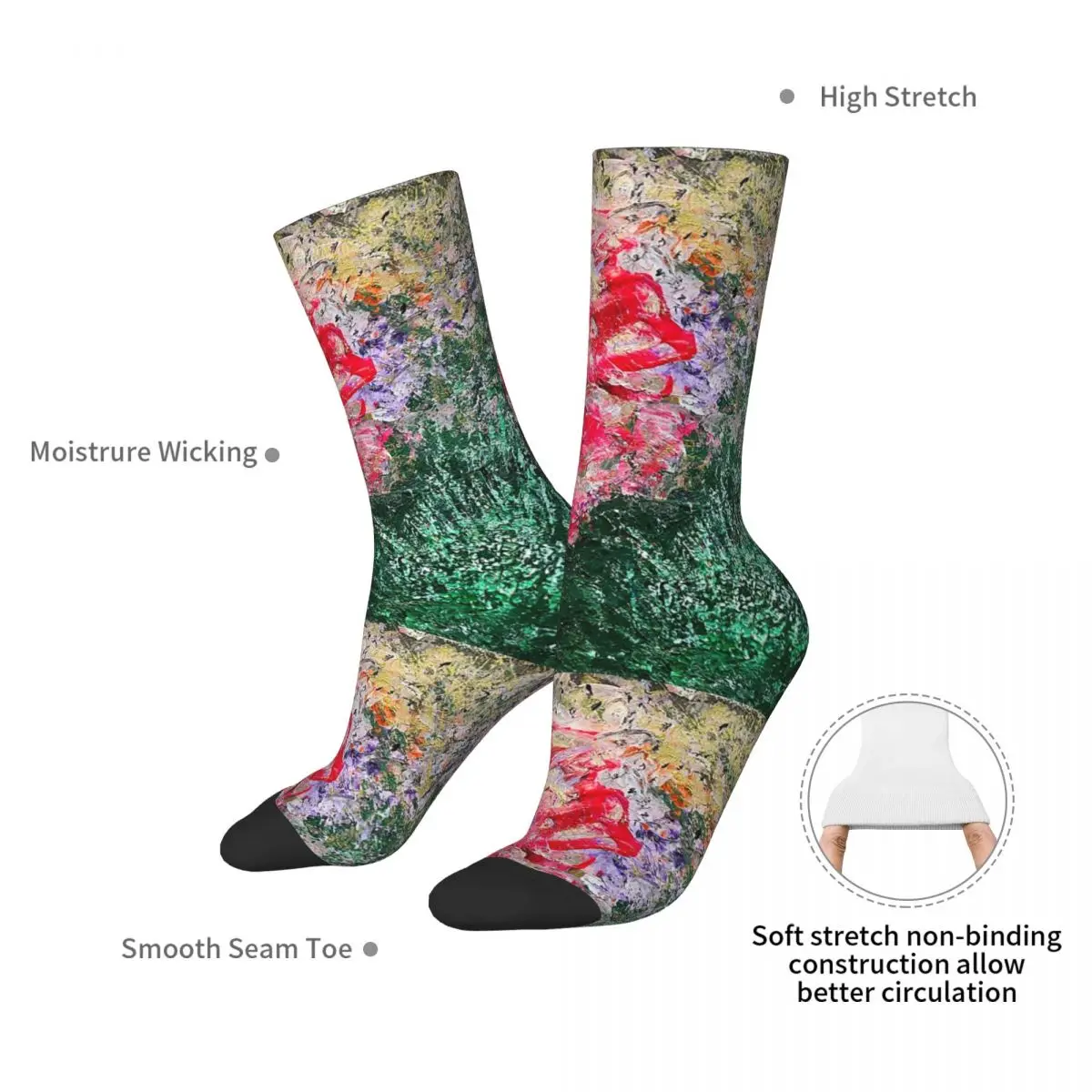 In Bloom Socks Harajuku High Quality Stockings All Season Long Socks Accessories for Unisex Christmas Gifts