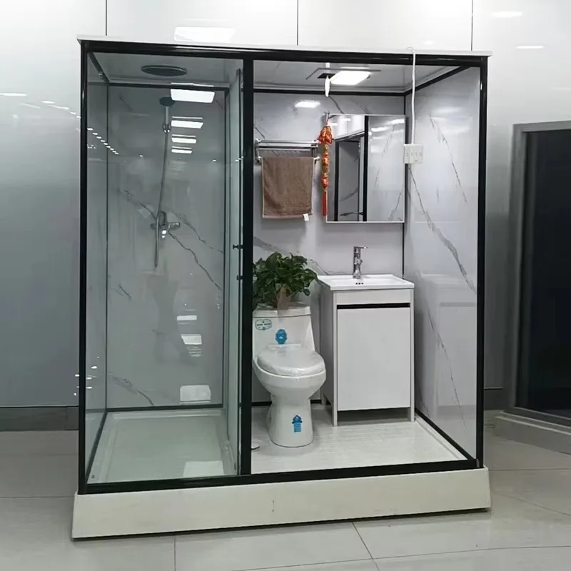 Modern Bathroom Shower Prefabricated Portable Toilet Room Modular Room Integrated Enclosure Complete Cabin Bathrooms