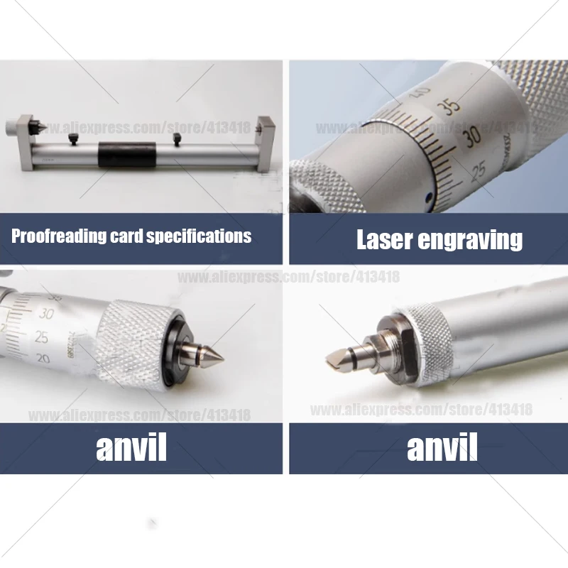 Micrômetros internos XIBEI com ancônes intercambiáveis 75-100mm 100-125mm usados para medição de rosca britânica