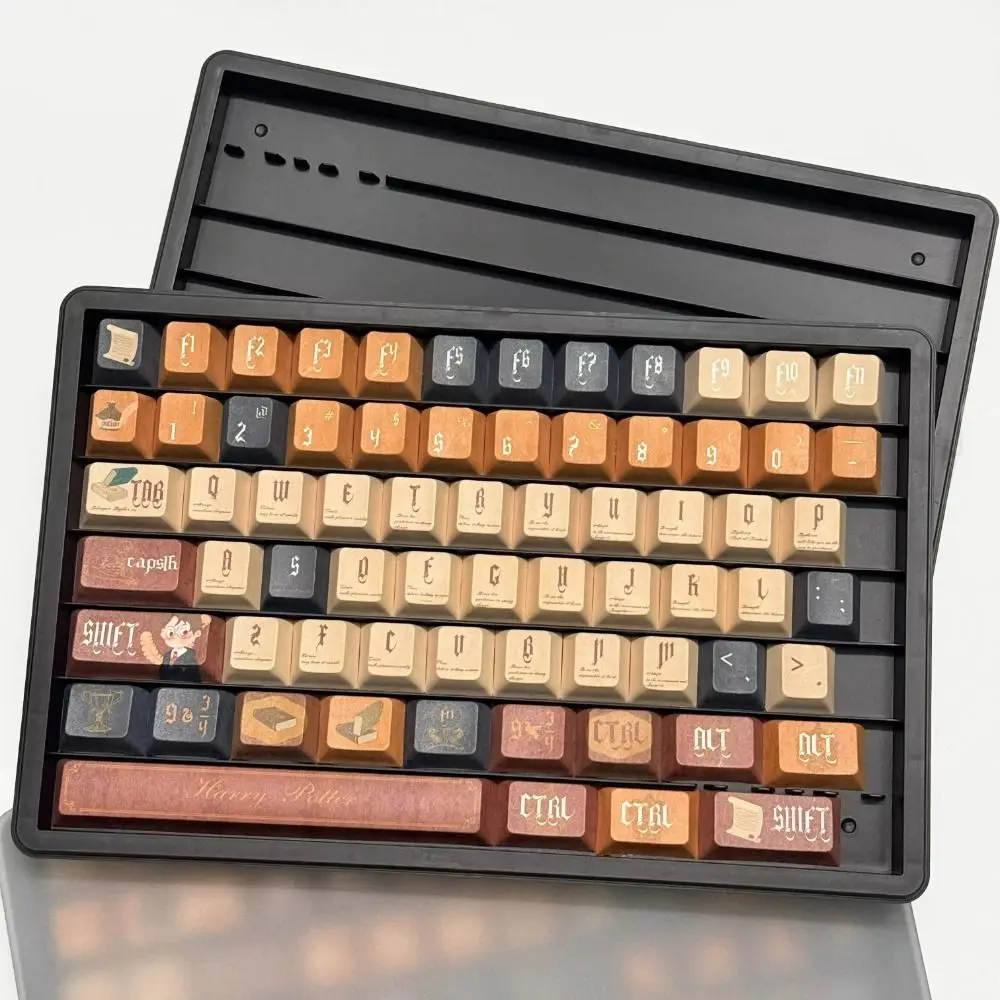 Dustproof PC Keycaps Storage Box Waterproof Stackable Keycaps Package Organizer Large Opening Space-saving Keyboard Keycaps Tray