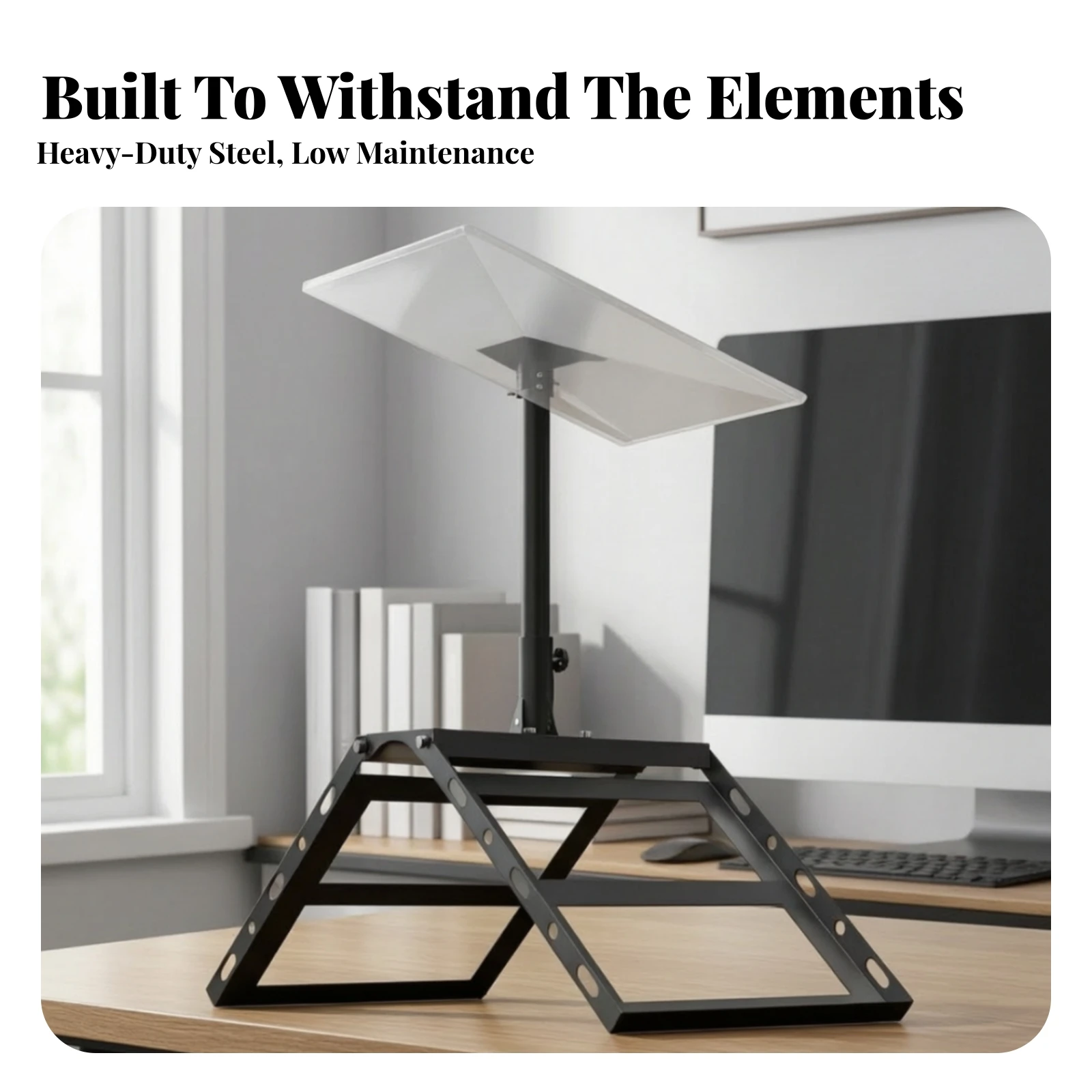 No-Drill Mounting Bracket with Adjustable Arms Easy to Install Outdoor Equipment Mounting Bracket Mount Stable Long-Lasting