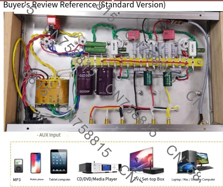 Fever 6N2 pushes 6P1 to upgrade the tube bile rectifier, the new small five-lamp Bluetooth bile power amplifier kit