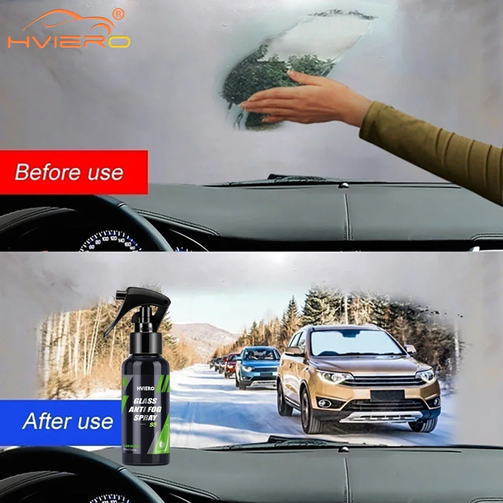 1X Auto Accessories Paint Care Long Lasting Car Inside Glass Improves Driving Visibility Anti Fog Spray Prevents Sight Cleaning