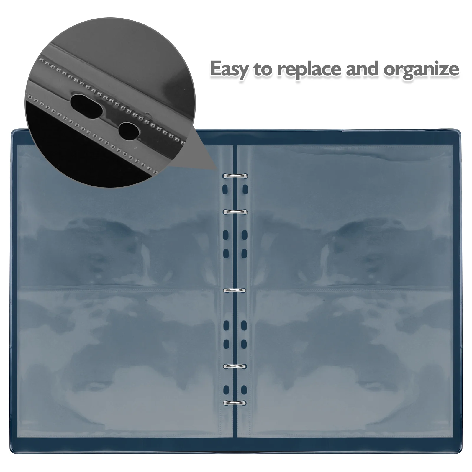 40pcs A4 Album Pages Clear Single-Sided Binder Sleeves For Stamp Collecting Storage Sheets Stamp Collection Album Pages Stamps