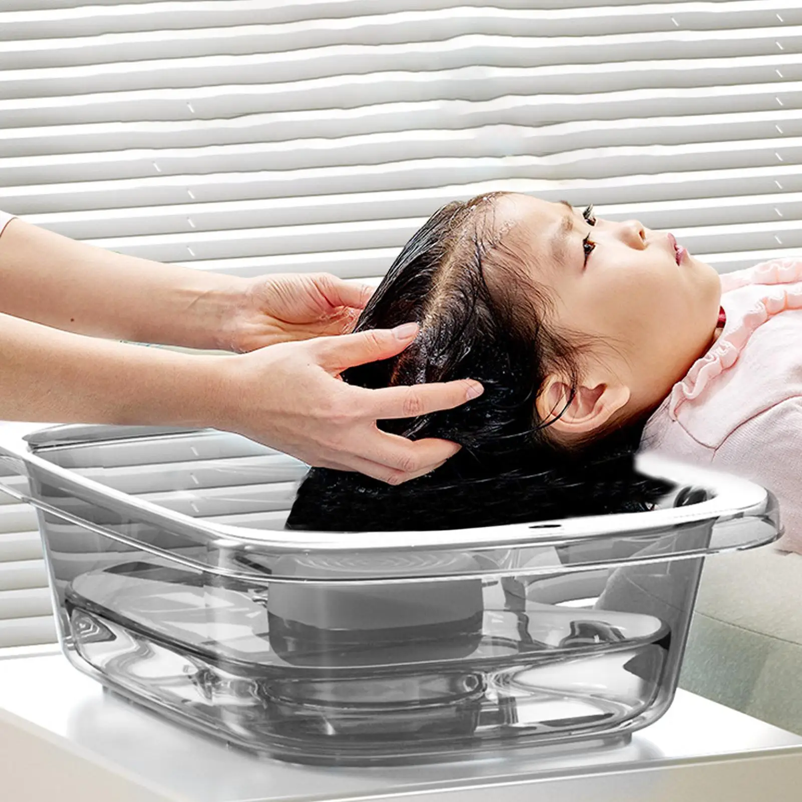 Hair Washing Basin Neck-supported shampoo basin Ergonomic Neck Support Lightweight Portable Shampoo Bowl Spa Hair Sink