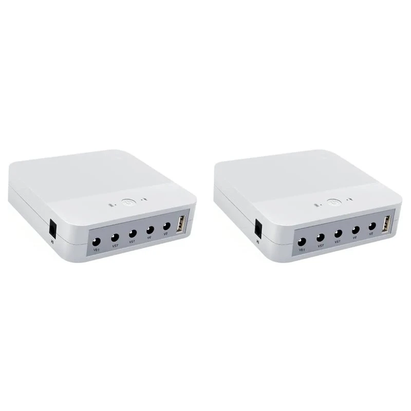 T24C 2X 13200Mah USB 5V 9V 12V 19V Uninterruptible Power Supply UPS Battery Backup Unit With 5.5X2.5Mm Cable