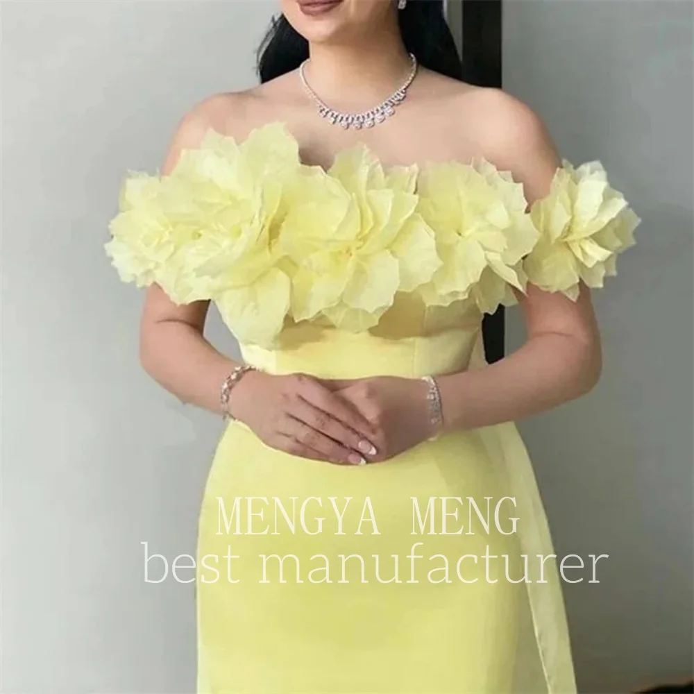 

ZHUISHU 2025 элегантное платье для выпускного вечера в Саудовской Аравии без бретелек платья-футляры длиной до пола с цветами вечерние платья на заказ