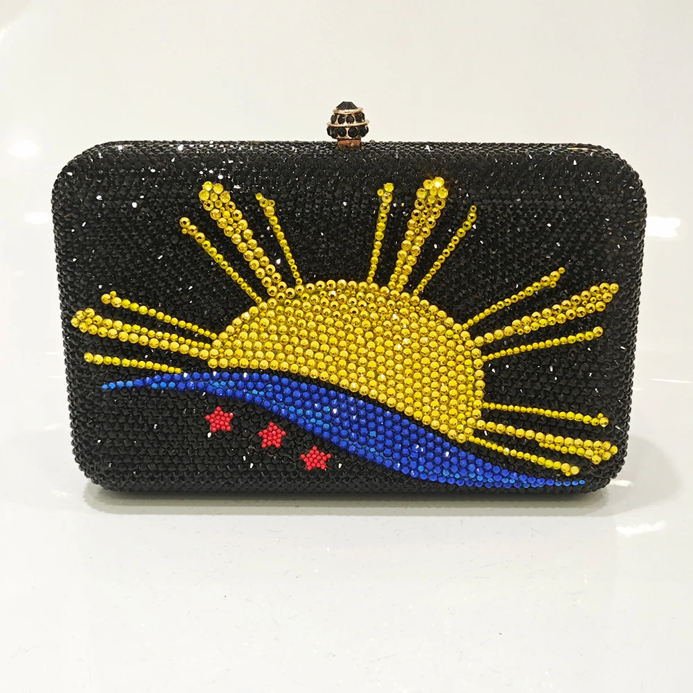 

Black Full Little Diamond Evening Bag Rhinestone Dinner Purse Bags For Women Bridesmaid Handbags Luxury Lady Crystal Minaudiere