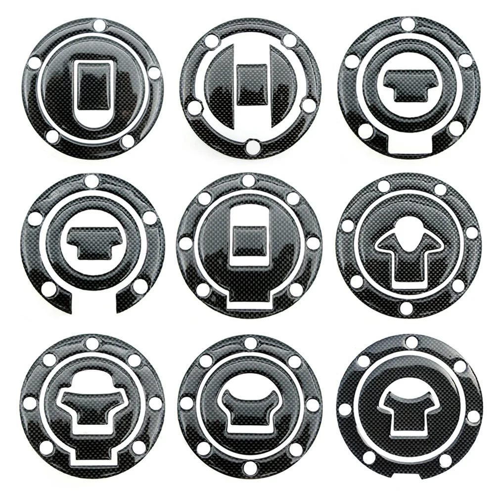 3D Motorcycle Fuel Tank Cap Sticker Carbon Fiber Protection Decals For Yamaha YZF R1 R6 MT07 MT09 Tracer 700 900 FZ1 FZ6 FZ8 view 3