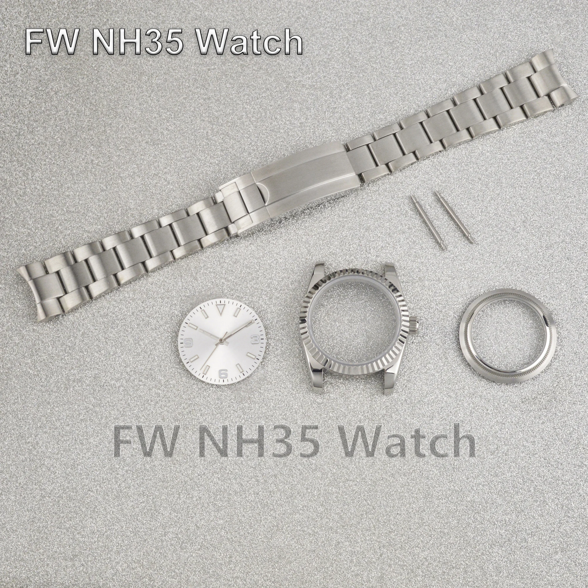 

NH35 Case Dial Strap Hands for Datejust Watches 36/39mm Watch Case fit NH34/NH35/NH36 Movement Sapphire Crystal Waterproof Case