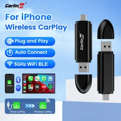 2026 New CarlinKit Mini Smart Car Dongle Wired To Wireless CarPlay Adapter Car Intelligent Systems Upgrade WiFi BT Auto Connect