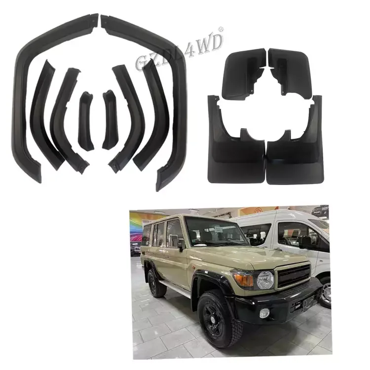

4x4 Matte Black Wheel Arch Fender Flares for Land Cruiser LC76