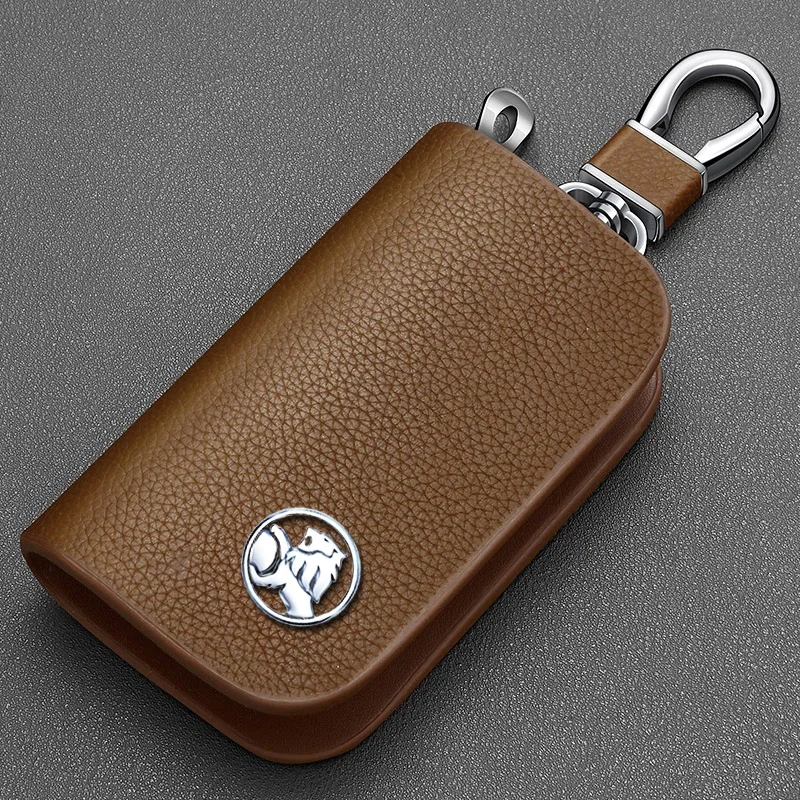 Car Key Case For Holden VF Commodore Ute SV6 Sportwagon WN Caprice V Metal Logo Leather Cover Keychain Car Accessories