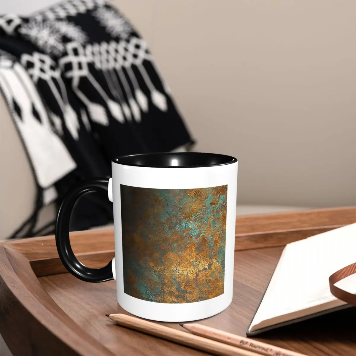 Oxidized Copper Mug Funny Ceramic Coffee Cups Tea Mugs Milk Cup Drinkware Gifts for Friends