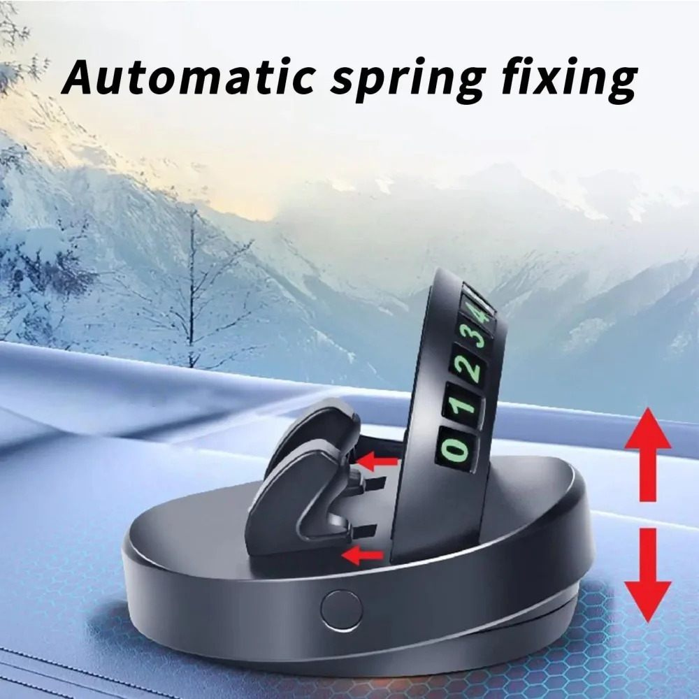 360° Rotatable Stand GPS Car Navigation Cell Phone Holder 2 in 1 Temporary Car Parking Card Phone Number Universal Phone Holder - view 5