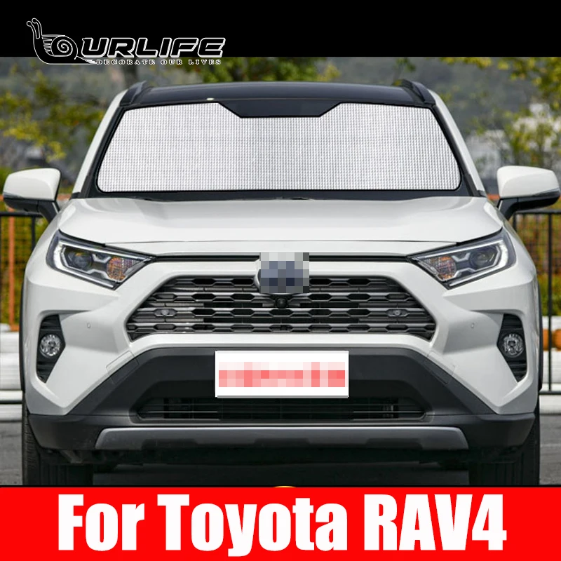 

For Toyota RAV4 2020 2021 2022 Car Window Windshield Sunshade Front UV Protect Reflector Sun Shade Sun Visor Silver