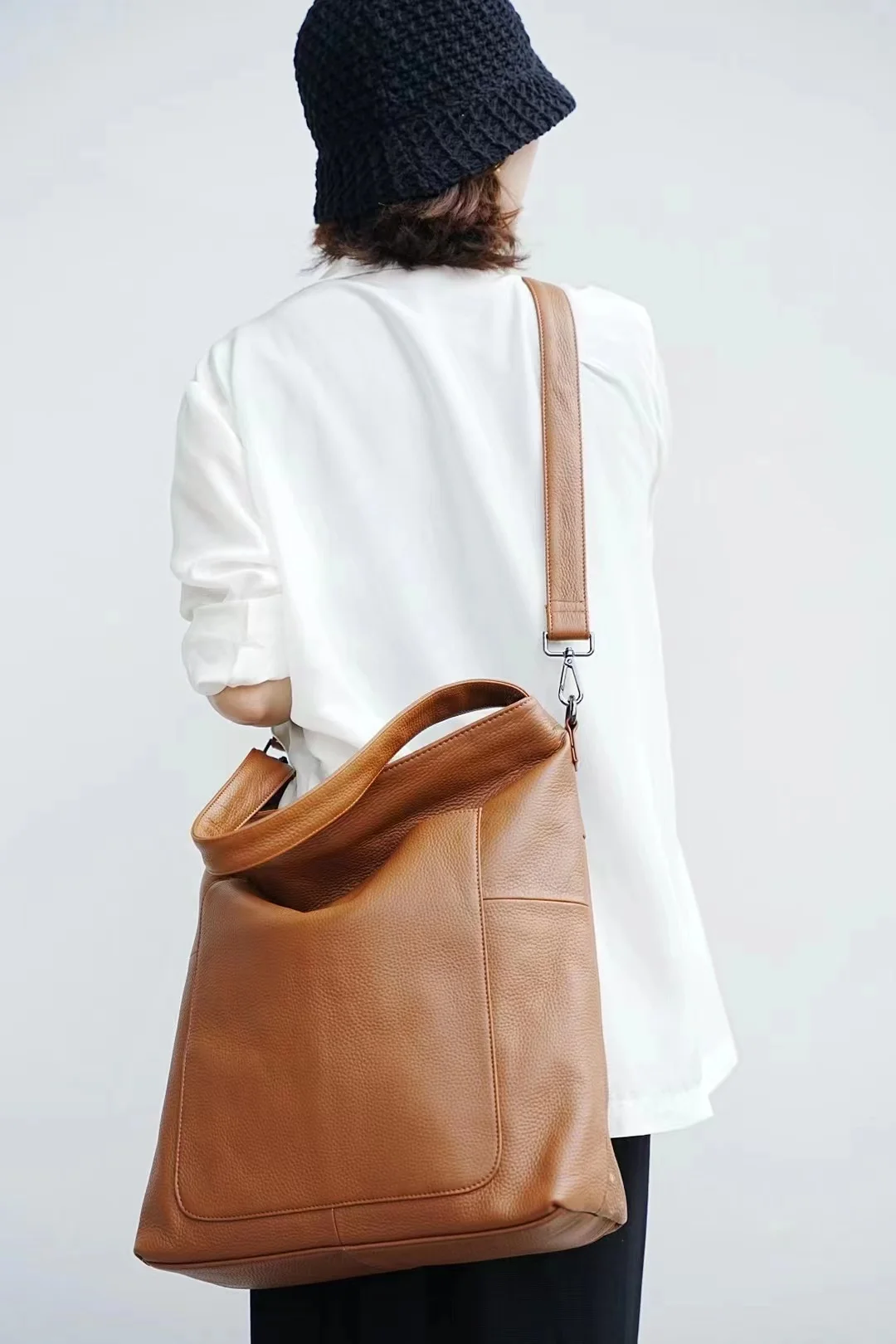 Simple Large Capacity Tote Bags For Women Luxury Handbags Female Genuine Leather Messenger Shoulder Crossbody Bag High Quality